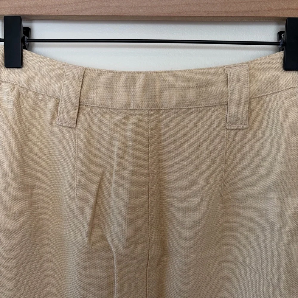 Free People Can't Blame Me Linen Mini Skirt in Bleached Sand